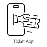 Trendy Ticket App vector