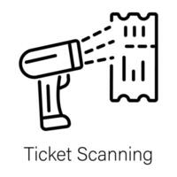 Trendy Ticket Scanning vector