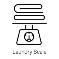 Trendy Laundry Scale vector