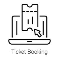 Trendy Ticket Booking vector