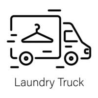 Trendy Laundry Truck vector