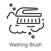 Trendy Washing Brush vector