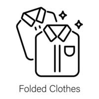 Trendy Folded Clothes vector