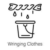 Trendy Wringing Clothes vector