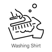 Trendy Washing Shirt vector