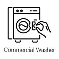 Trendy Commercial Washer vector