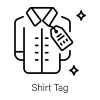 Trendy Shirt Tag vector