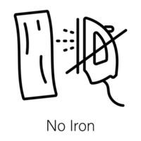 Trendy No Iron vector