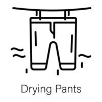 Trendy Drying Pants vector