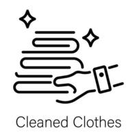 de moda limpiado ropa vector