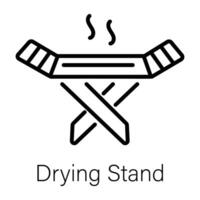 Trendy Drying Stand vector