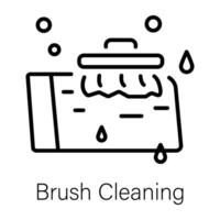 Trendy Brush Cleaning vector