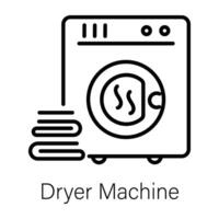 Trendy Dryer Machine vector