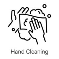 Trendy Hand Cleaning vector