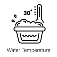 de moda agua temperatura vector