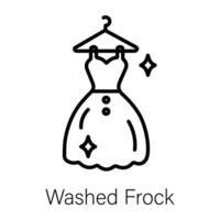 Trendy Washed Frock vector