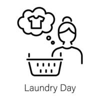 Trendy Laundry Day vector