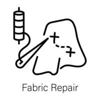 Trendy Fabric Repair vector