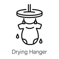 Trendy Drying Hanger vector