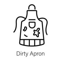 Trendy Dirty Apron vector