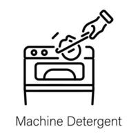 Trendy Machine Detergent vector