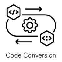 Trendy Code Conversion vector