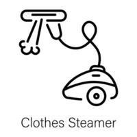 Trendy Clothes Steamer vector