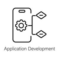 Trendy Application Development vector