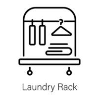 Trendy Laundry Rack vector