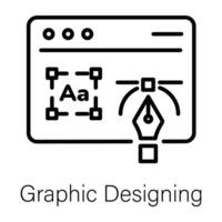 Trendy Graphic Designing vector