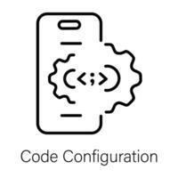 Trendy Code Configuration vector