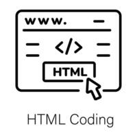 Trendy HTML Coding vector
