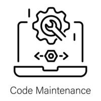 Trendy Code Maintenance vector