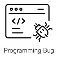 Trendy Programming Bug vector