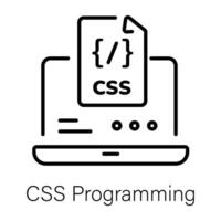 Trendy CSS Programming vector