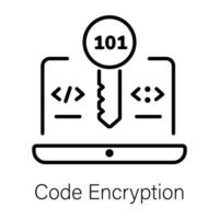 Trendy Code Encryption vector