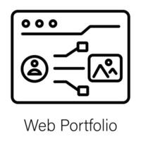 Trendy Web Portfolio vector