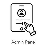 Trendy Admin Panel vector