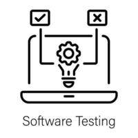 Trendy Software Testing vector