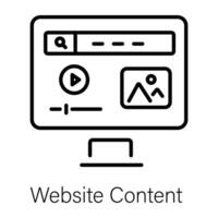 Trendy Website Content vector