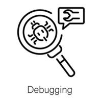 Trendy Debugging Concepts vector