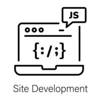 Trendy Site Development vector