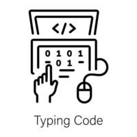 Trendy Typing Code vector