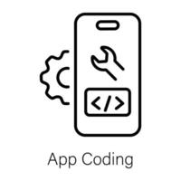 Trendy App Coding vector