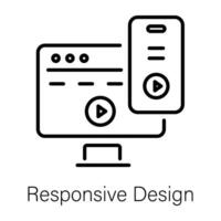 Trendy Responsive Design vector