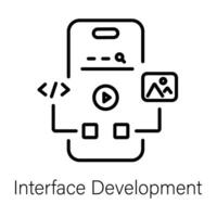 Trendy Interface Development vector