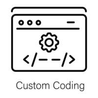 Trendy Custom Coding vector