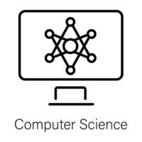 Trendy Computer Science vector