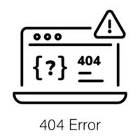 Trendy 404 Error vector