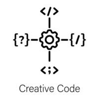 Trendy Creative Code vector